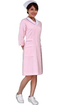 2510P護士洋裝(粉橘短袖)