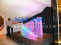 夜店方型水舞幻彩燈柱造形溢流實績-中野國際-水光牆