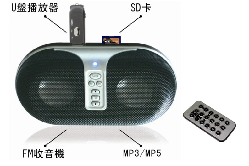 攜帶型SD讀卡調頻音響迷你音響