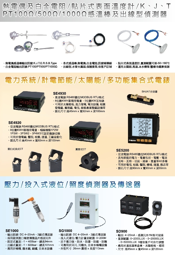 溫度電容櫃異常偵測/温度BTU水管偵測器