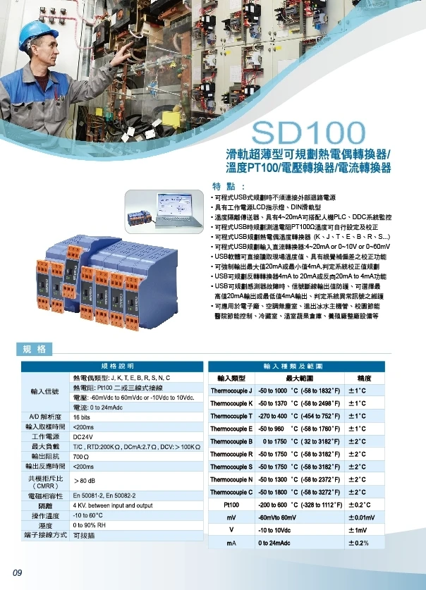 風管型溫溼度傳送器-風管壁掛型溫溼度偵測傳送器 風管型/風管