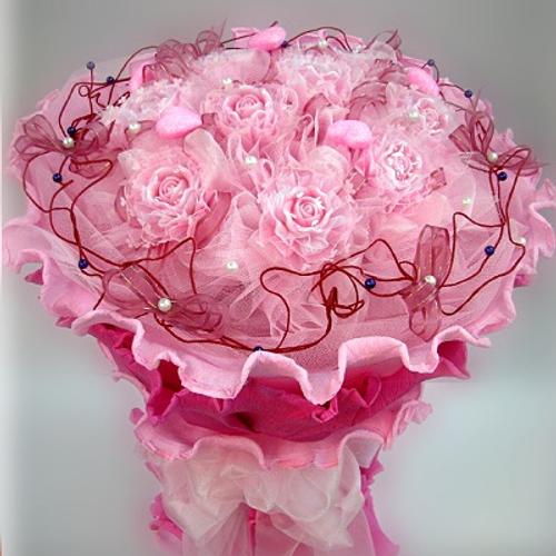精緻手工香皂玫瑰花束-粉色夢幻