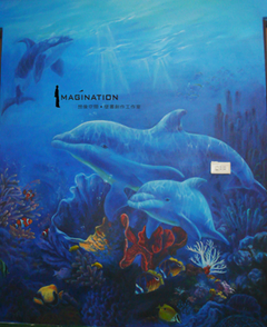 海豚鯨魚珊瑚礁熱帶魚
