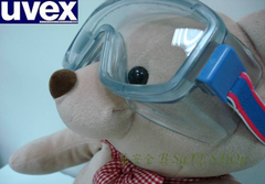 視野佳德國UVEX9405 ultravision大型抗化學防塵防霧護目鏡/更換鏡片十分容易且便捷， 戴眼鏡者亦能同時配戴