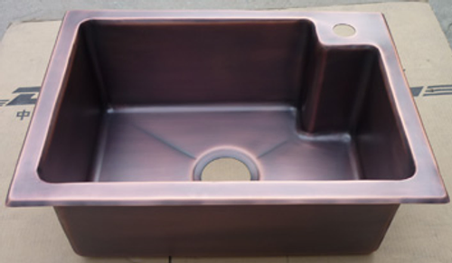 紫铜水槽，欧式铜洗菜盆，西式洗涤盆，铜厨房盆