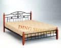 鋼木雙人床-折合鐵床