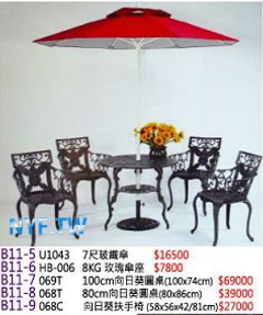 [B11-6]戶外桌椅系列 HB-006 8KG玫瑰傘座