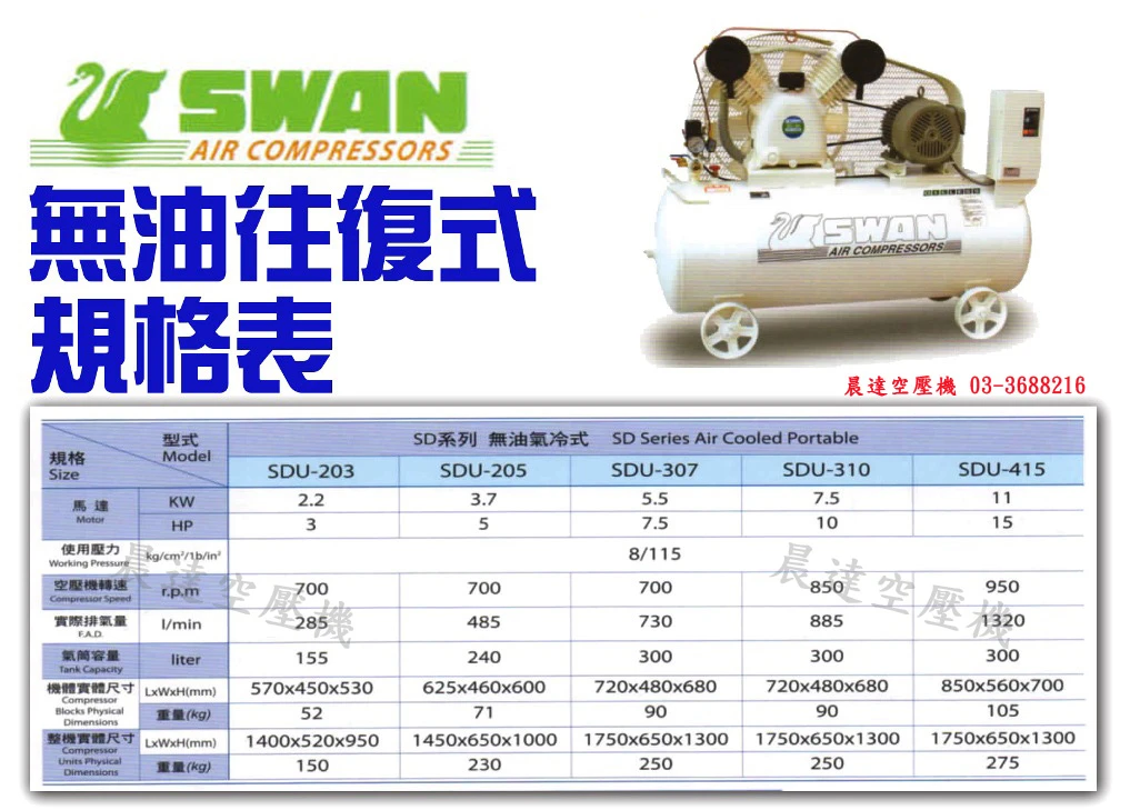 無油往復式空壓機 維修買賣