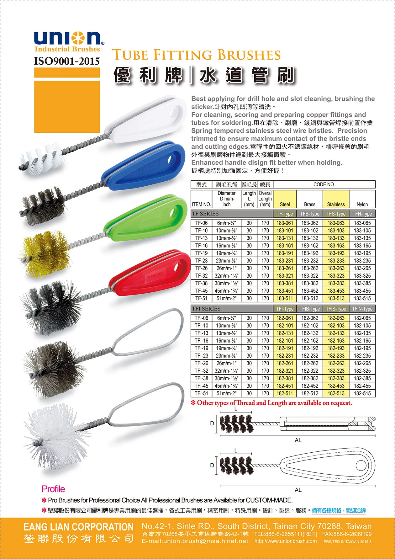 Tube Fitting brushes