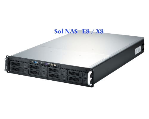 Sol NAS X8 / E8 擁有8硬碟槽位的網路附接磁碟, 速度快, 內具 snapshot 快照及複製 replication 功能